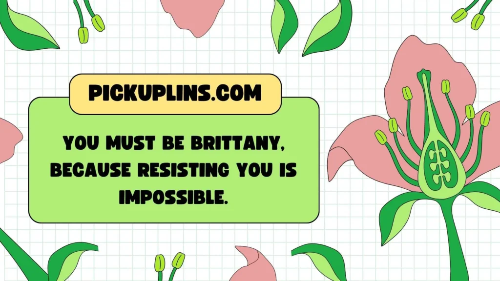 Bold Brittany Pickup Lines