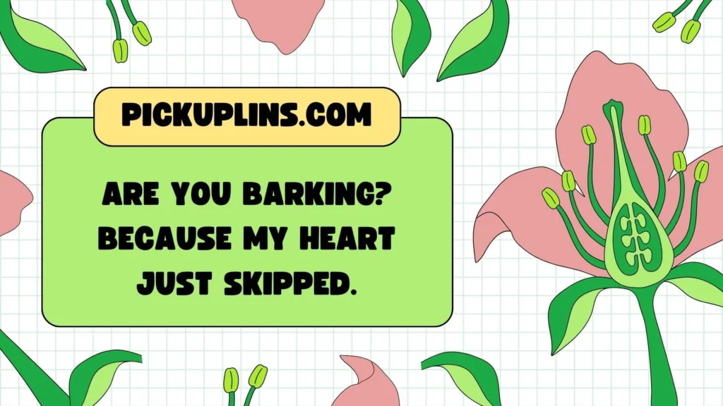 Bold Dog Walking Rizz Lines