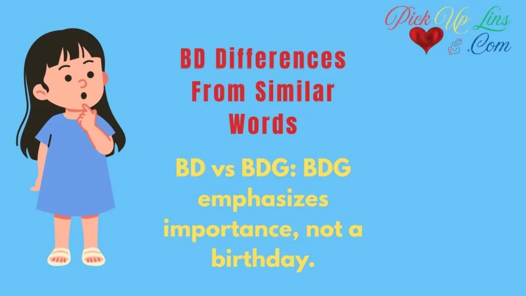 BD Differences From Similar Words