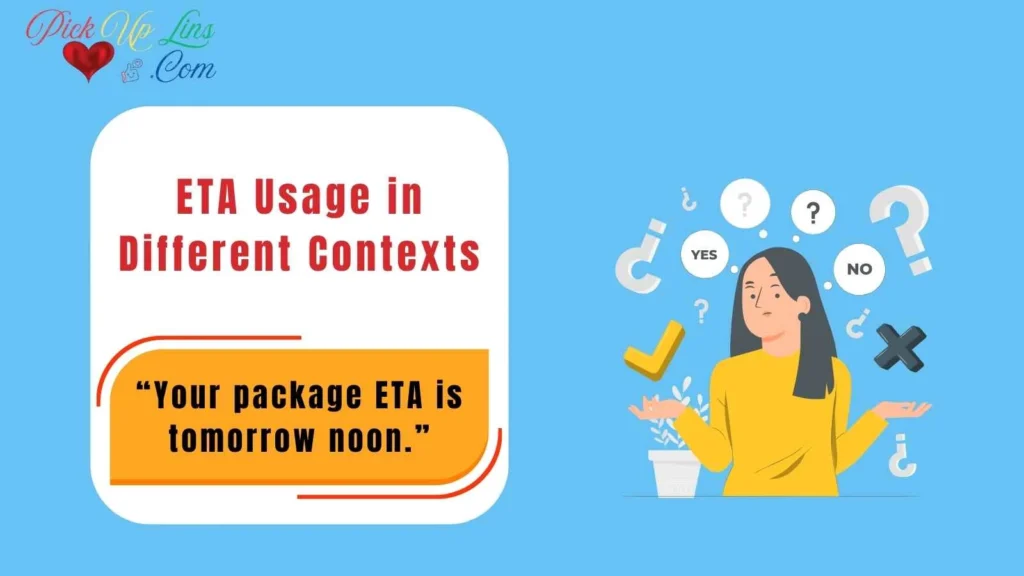 ETA Usage in Different Contexts