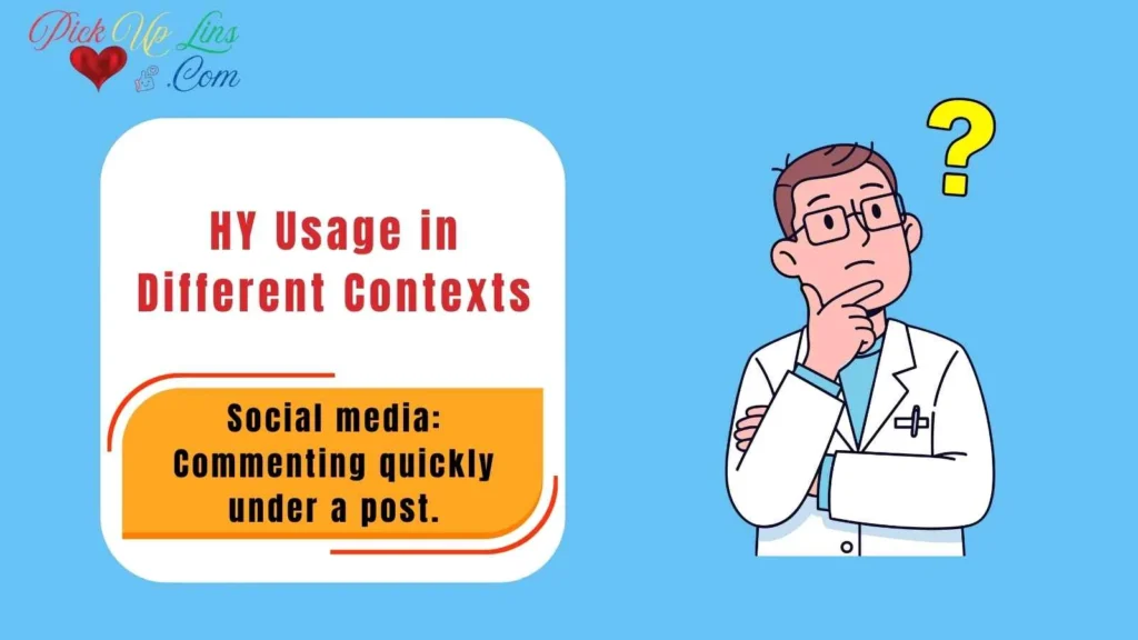 HY Usage in Different Contexts