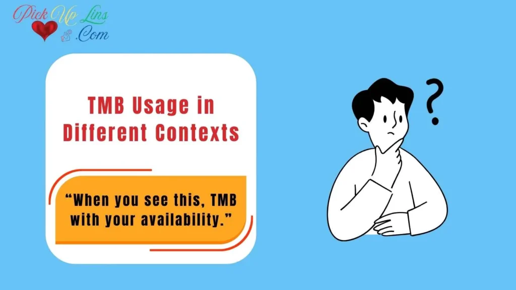 TMB Usage in Different Contexts