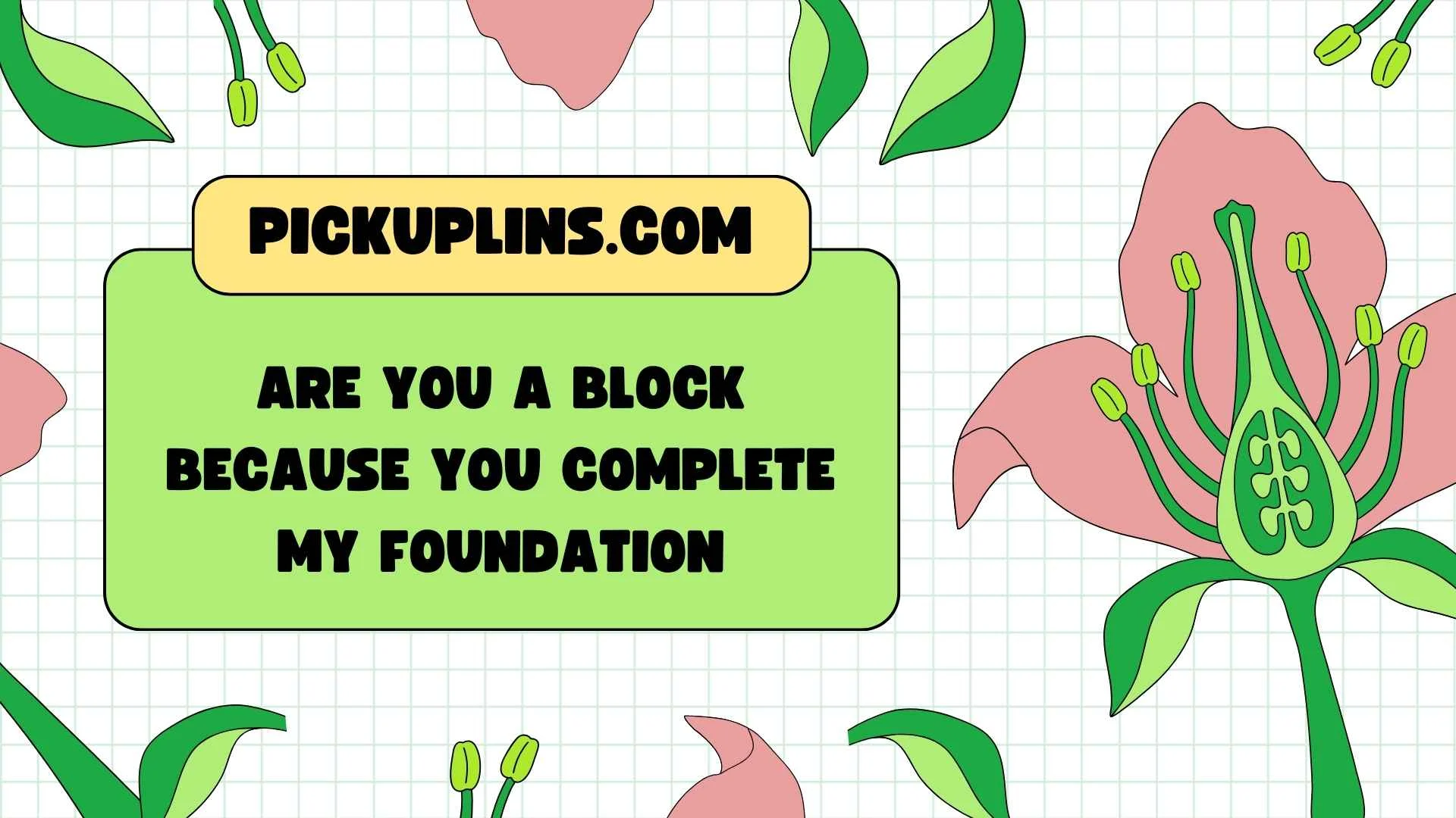 Block Pickup Lines
