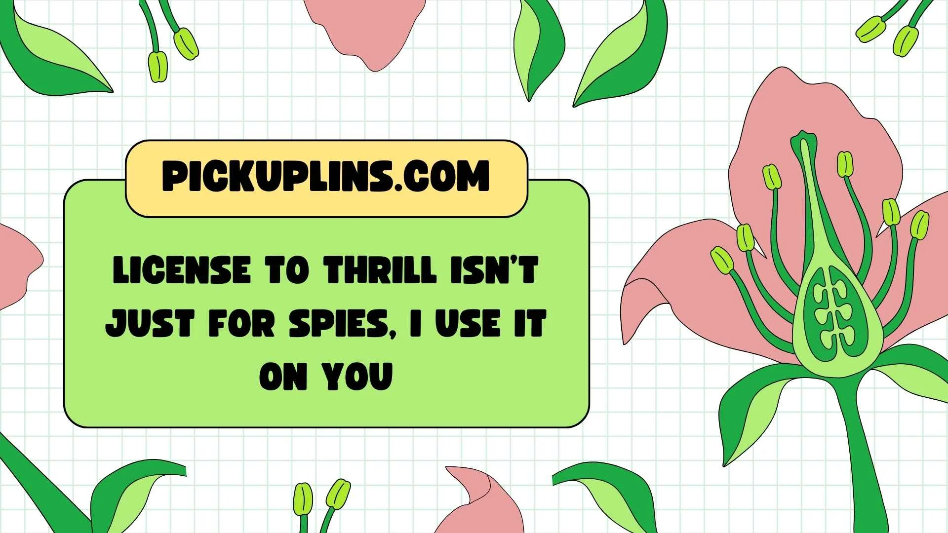 Bond Pickup Lines
